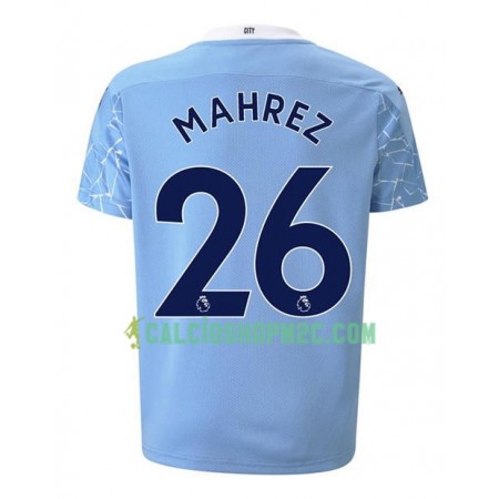 Manchester City Riyad Mahrez 26 Maglia Prima 2020/2021 Manica Corta